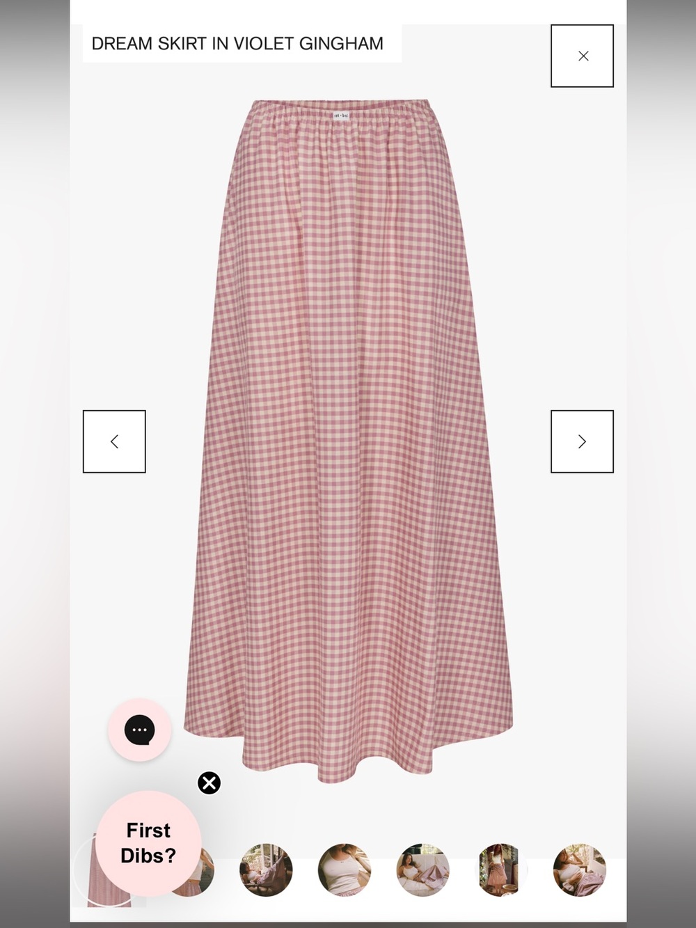 Rat Boi Dream skirt in Violet Gingham